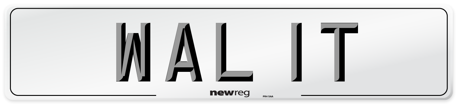 WAL 1T Number Plate from New Reg